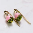 Korean version of the new earrings French retro tulip earrings forest girl sweet plant flower earrings