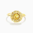  Forest style exquisite sunflower ring for women pastoral style flower flower ring fashionable and fresh popular jewelry
