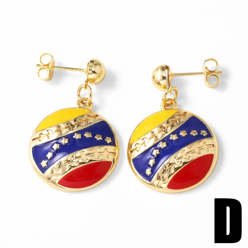 AS jewelry new oil-drip copper plated 18k gold fruit insect strawberry earrings earrings female ery28