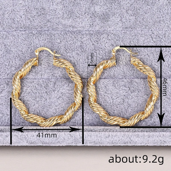 Pinxixi trendy earrings for women, multi-layer rotating thread niche jewelry, punk metal, internet celebrity style