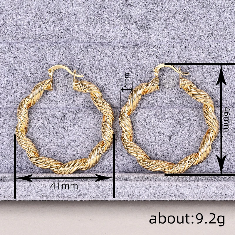 Pinxixi trendy earrings for women, multi-layer rotating thread niche jewelry, punk metal, internet celebrity style