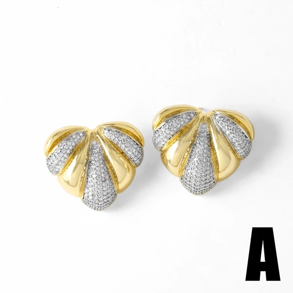 AS jewelry hot-selling pearl love peach heart smooth earrings women's gold-plated earrings erq72