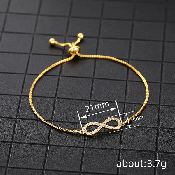 Hot selling bracelet for women, Mobius ring micro inlaid zircon jewelry, adjustable jewelry