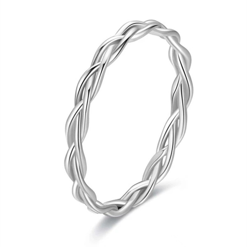  Classic simple plain ring female geometric lines wrapped twist design fashion minimalist popular ring