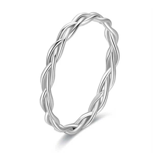  Classic simple plain ring female geometric lines wrapped twist design fashion minimalist popular ring