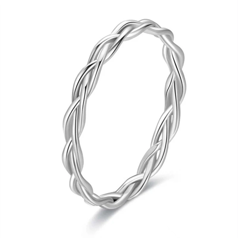  Classic simple plain ring female geometric lines wrapped twist design fashion minimalist popular ring