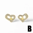 AS jewelry love smile earrings female versatile gold-plated zircon star earrings eru02