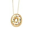 AS jewelry 26 English letters necklace gold-plated inlaid colored zircon clavicle chain nkb070