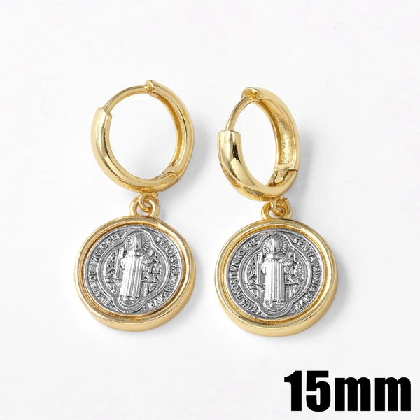 AS jewelry European and American new retro Virgin Mary pendant earrings earrings earrings female err45