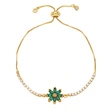2023 new style trendy zircon flower bracelet female niche design small daisy bracelet hand jewelry brg91
