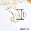  European and Korean commuter full inlaid exquisite earrings for women simple hoop design earrings fashionable zircon daily accessories