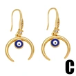European and American earrings inlaid with diamond oil drop sun moon devil eye earrings female fashion personality ear hook erq59