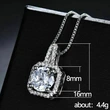 New Korean style simple ladies short clavicle chain square diamond zircon pendant necklace