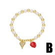 AS jewelry European and American new pearl fruit love strawberry bracelet gold-plated oil drop bracelet hand jewelry brm73