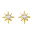 European and American new simple star diamond earrings niche high-end six-pointed star earrings net celebrity jewelry ery85