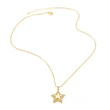 AS jewelry retro sun pendant necklace copper plated real gold five-pointed star clavicle chain nkz04