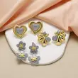 AS jewelry European and American love heart flower earrings female high-grade gold-plated zircon earrings earrings ert54