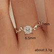  New best-selling super flash ring tree branch bud four-claw inlaid ring light luxury wedding ring for girlfriend
