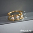   European and American style simple double-layer design ring niche fashion jewelry micro-inlaid zircon