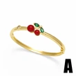 AS jewelry new hot selling fruit cherry full zircon cube gold-plated bracelet bracelet bre91 bangle