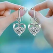 Kuaishou live broadcast earrings temperament peach heart-shaped pendant earrings Korean style trendy women's earrings