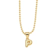 Hot sale 26 letters necklace female copper plated real gold polished letter pendant clavicle chain nkq67