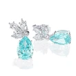 Live broadcast of new earrings light blue pear-shaped teardrop earrings noble and elegant ladies' colored gemstone earrings