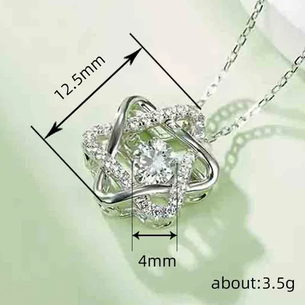   Live star pendant necklace for women six-pointed star zircon niche jewelry fashion design jewelry