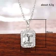 European and American new style rectangular Radiant fashion OL cut crystal necklace engagement jewelry
