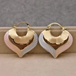 Factory direct sales of new Middle Eastern earrings with multi-color heart-shaped oil painting design, ladies' exquisite and fresh