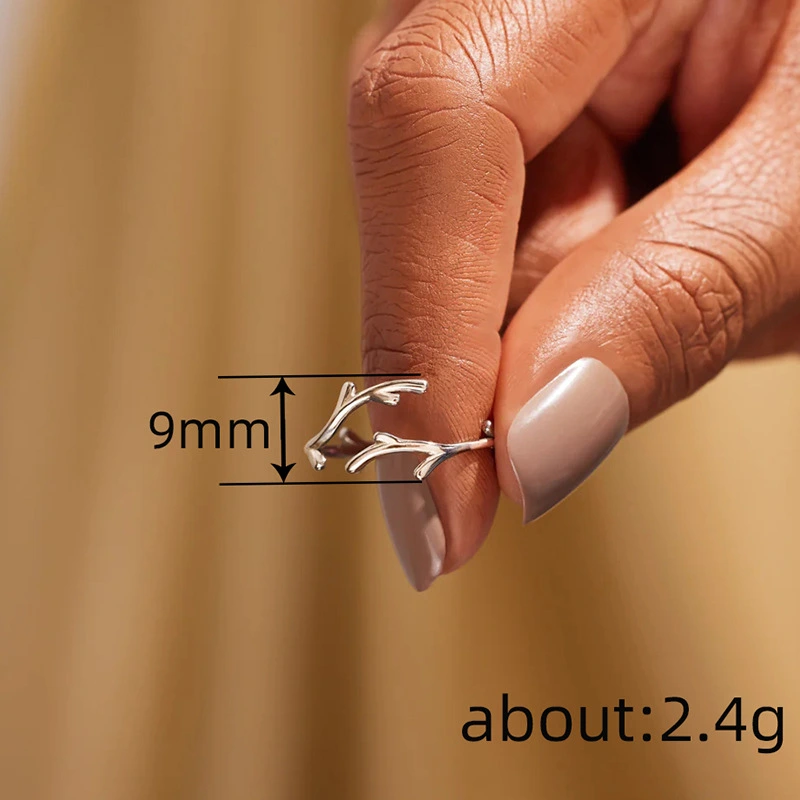  Simple deer antler ring for women Christmas festive atmosphere with ring popular fashion super hot jewelry