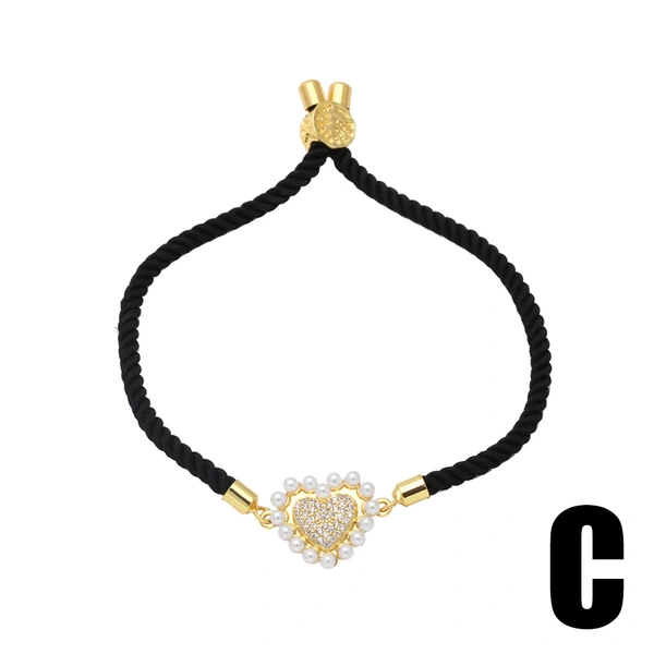 AS jewelry European and American pearl love bracelet gold-plated zircon Mother's Day mama bracelet brh74