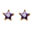 Five-pointed star earrings for women European and American style fashion simple small inlaid colored zircon star earrings era131
