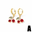 AS jewelry European and American hot selling niche design zircon oil drop fruit cherry earrings earrings earrings erq84
