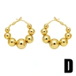 Simple and fashionable C-shaped pearl earrings niche light luxury all-match round gold-plated earrings accessories erz25