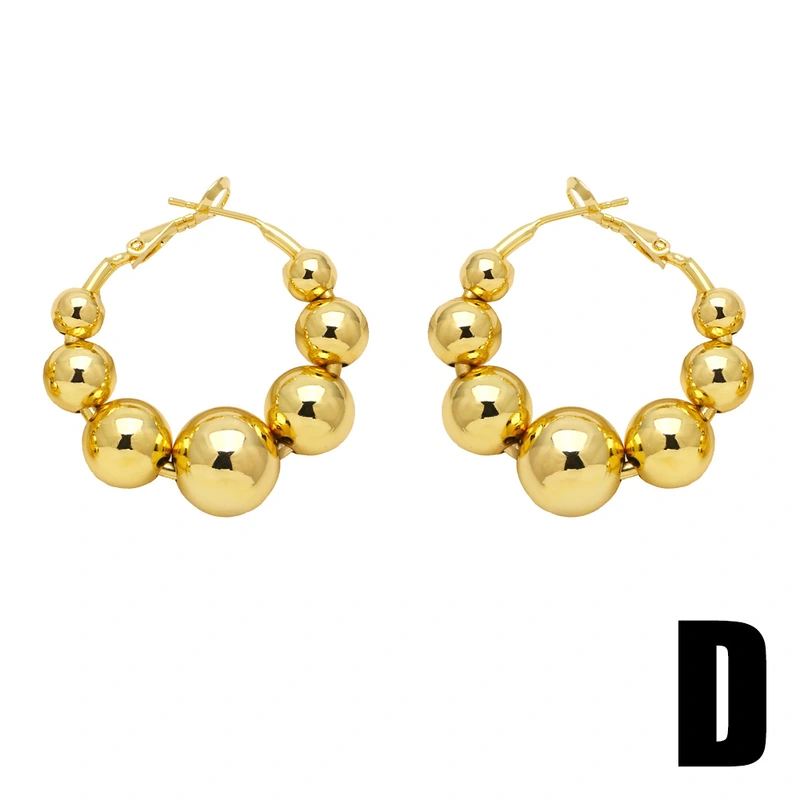 Simple and fashionable C-shaped pearl earrings niche light luxury all-match round gold-plated earrings accessories erz25