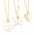 Internet celebrity simple oil drop heart butterfly pendant necklace European and American choker clavicle chain necklace nks93