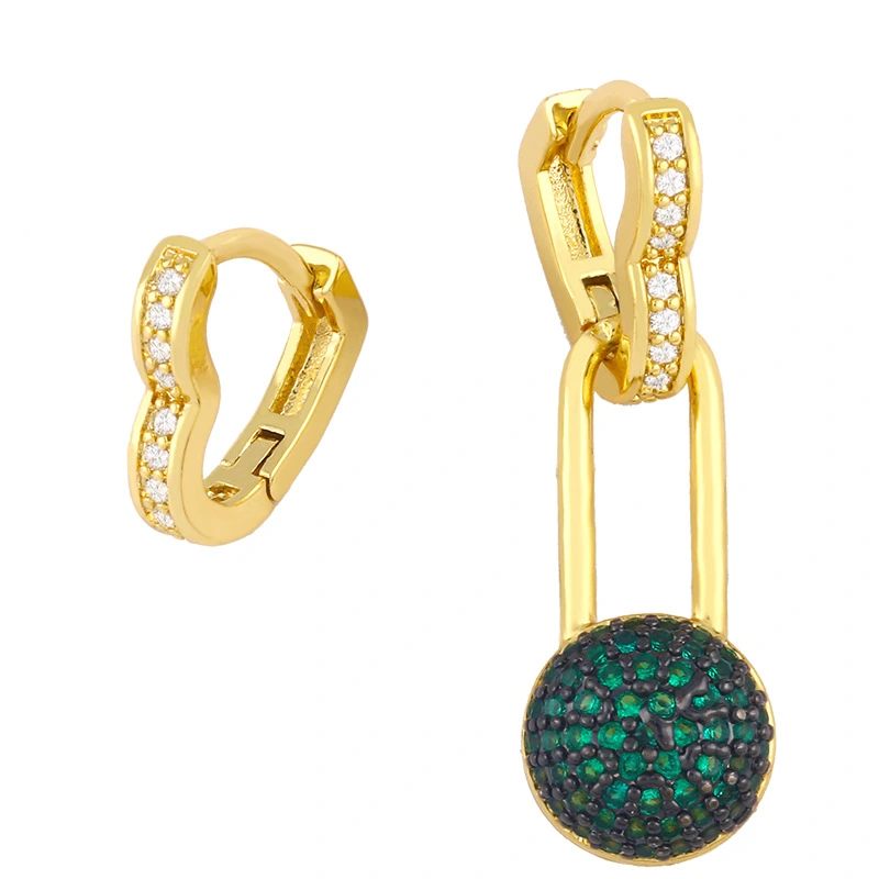 Clearance asymmetrical earrings 2024 trendy internet celebrity love pin earrings female temperament versatile accessories erv83