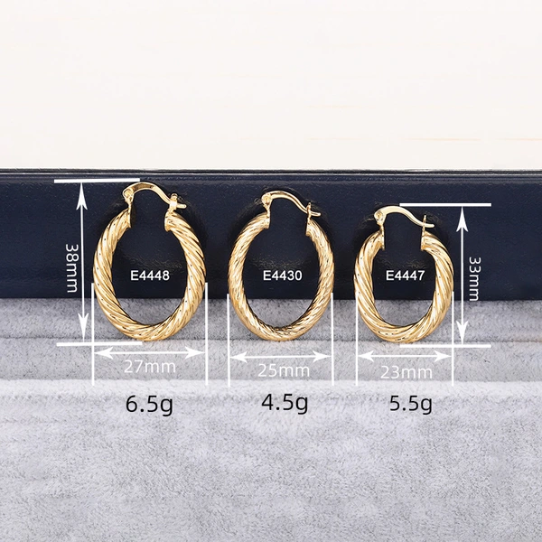 Middle East hot selling new earrings fashionable exaggerated heavy earrings line geometric design U-shaped style