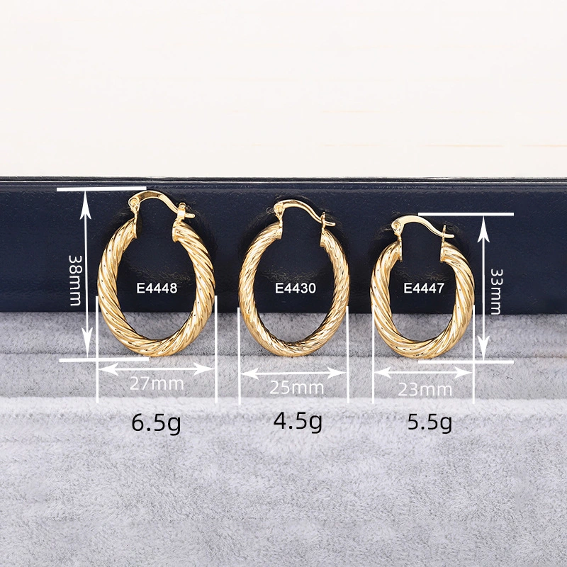 Middle East hot selling new earrings fashionable exaggerated heavy earrings line geometric design U-shaped style