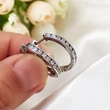 Hot selling earrings silver zircon earrings elegant hoop earrings birthday gift for girlfriend