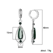 Luxury palace style emerald diamond zircon earrings European and American creative hollow water drop exaggerated earrings for women