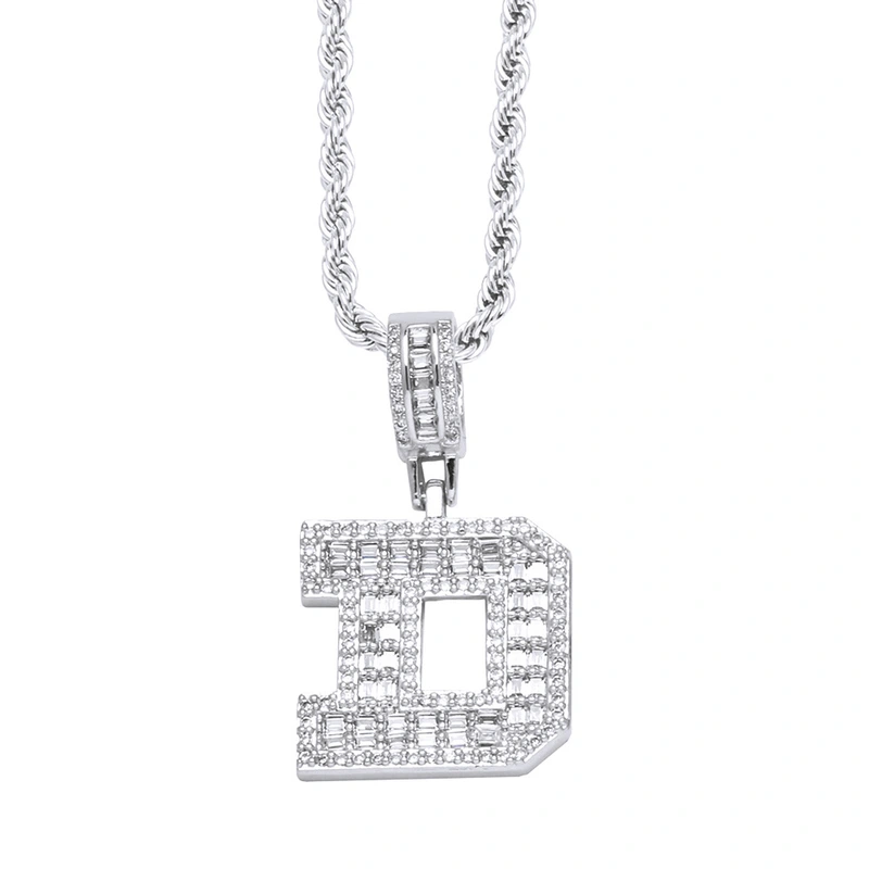 Clearance jewelry hot sale square 26 English letters pendant gold-plated necklace clavicle chain female nkb369