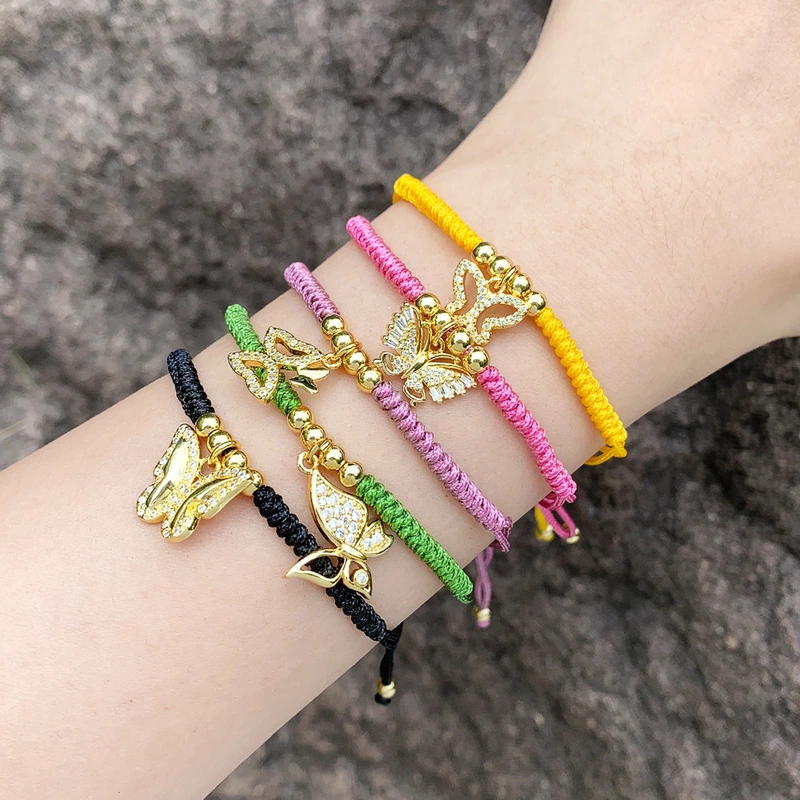 Clearance European and American jewelry small fresh butterfly bracelet bracelet women simple versatile braided bracelet brg98