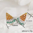  European and American watermelon earrings inlaid with zircon small fresh sweet earrings fashionable exquisite earrings