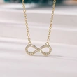 Infinite Love 8-shaped necklace full of diamonds twisted heart diamond women's elegant and versatile temperament fast shaking live broadcast money jewelry