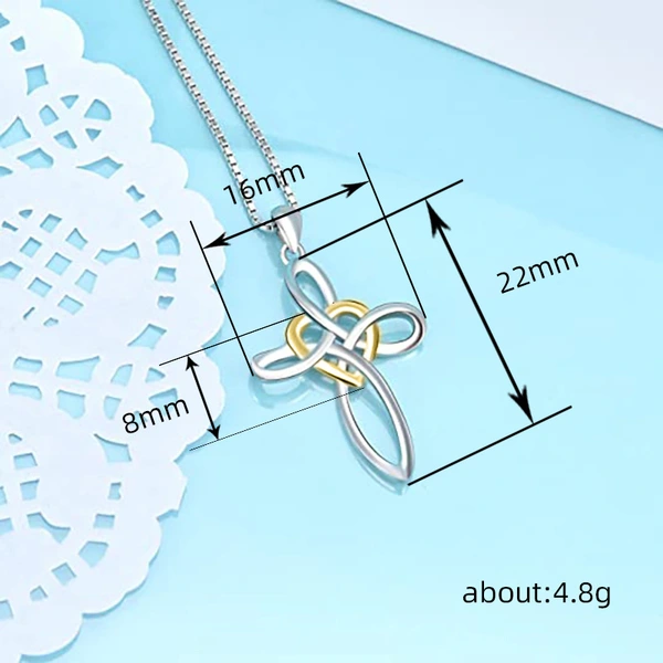 New style heart design pendant simple cool style necklace peace knot female necklace