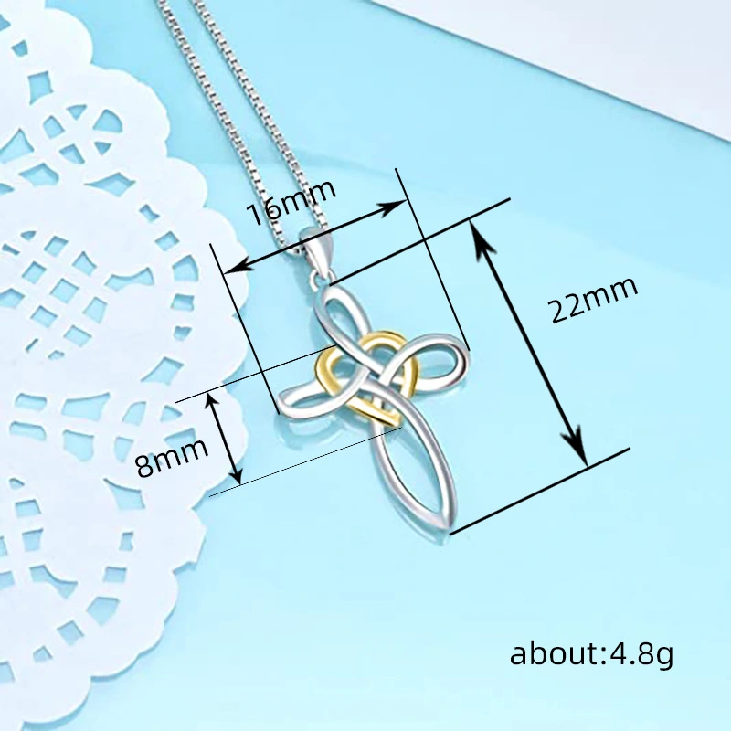 New style heart design pendant simple cool style necklace peace knot female necklace