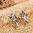  Japanese and Korean retro hummingbird earrings street trendy hip-hop fashion flower pendant bird all-match earrings for women