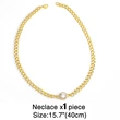 Clearance niche design metal geometric round large zircon splicing necklace cold style clavicle chain nkv82